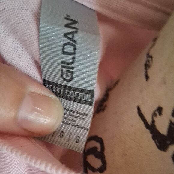 Gildan Pink Memorial Graphic Poem Short Sleeve Tee Size Large - Picture 9 of 11